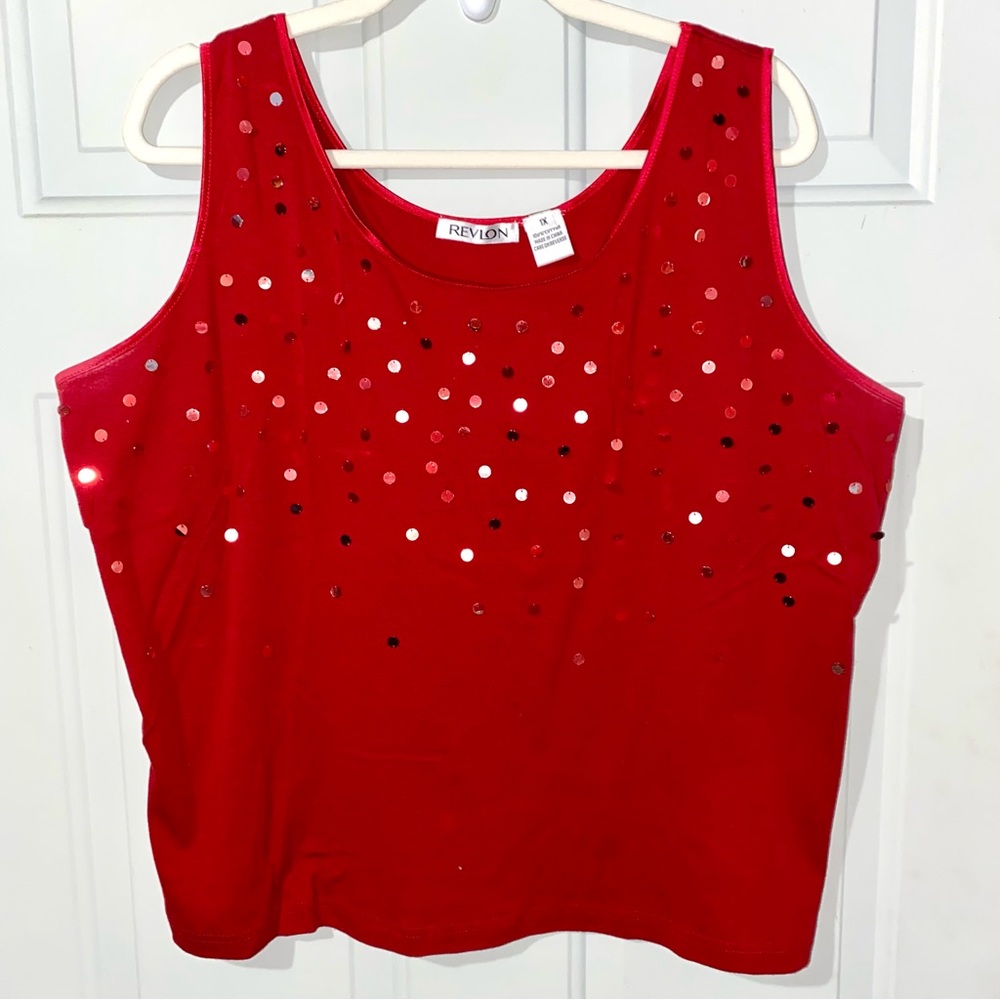 Revlon 1X Red Sparkle Tank
